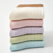 Kids' 97.3% Premium Cotton Solid Crew Socks 5-Pack