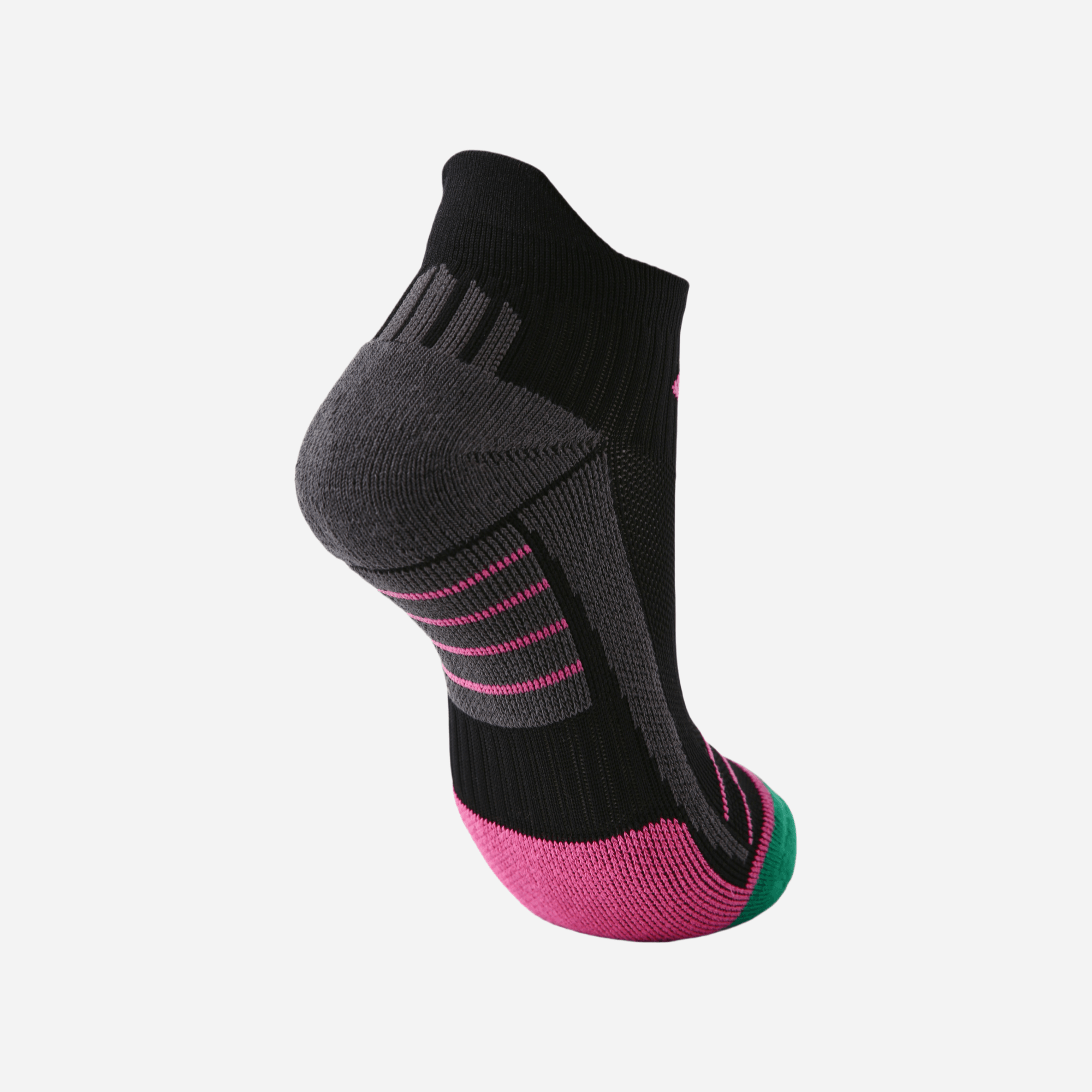 Women's Performance Cushioned Ankle Socks - Black & Neon Pink