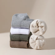 Men's 92% Cotton Terry Cushion Low Cut Socks - product photo showing cushioned comfort