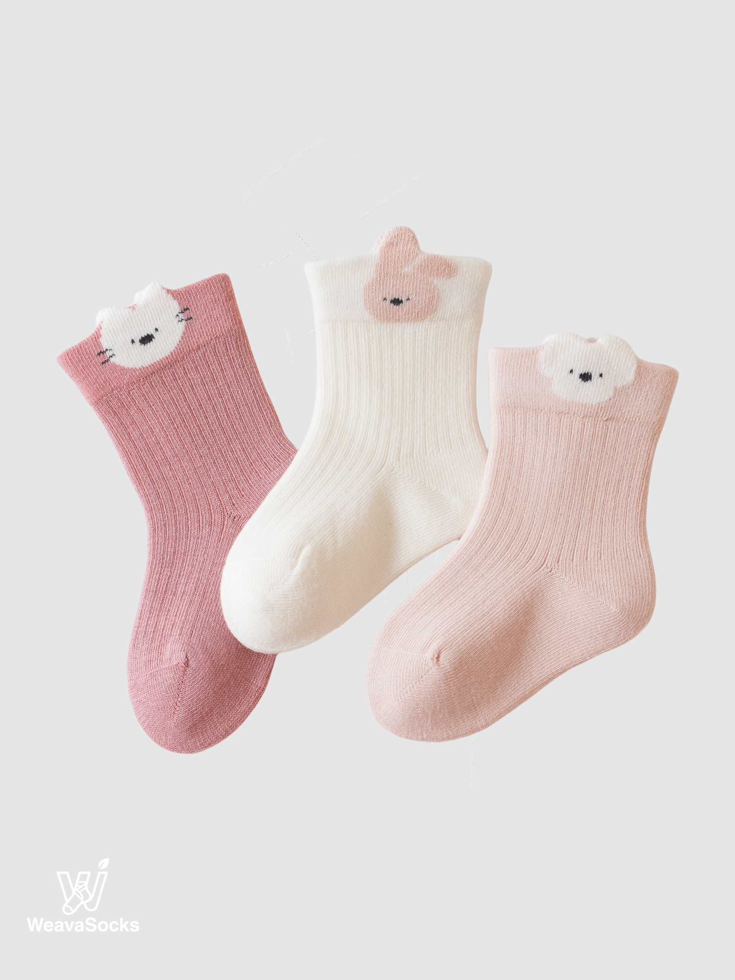Babies' Ribbed Crew Socks-3 Pack