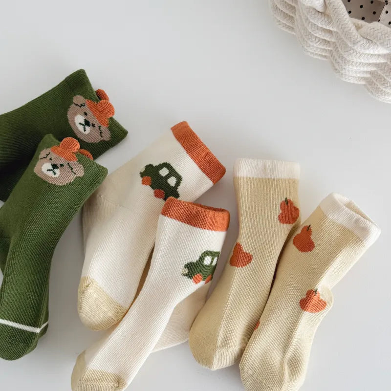 Babies Apple Orchard Socks-3 Pairs