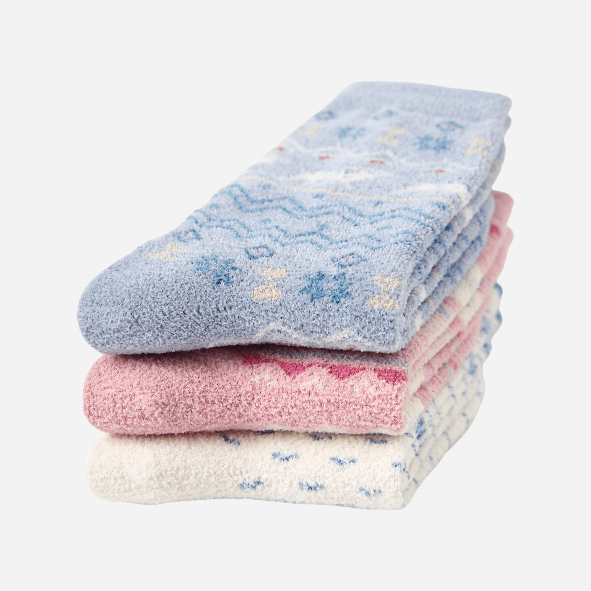 Women's Holiday Fair Isle Cozy Socks - 3 pairs