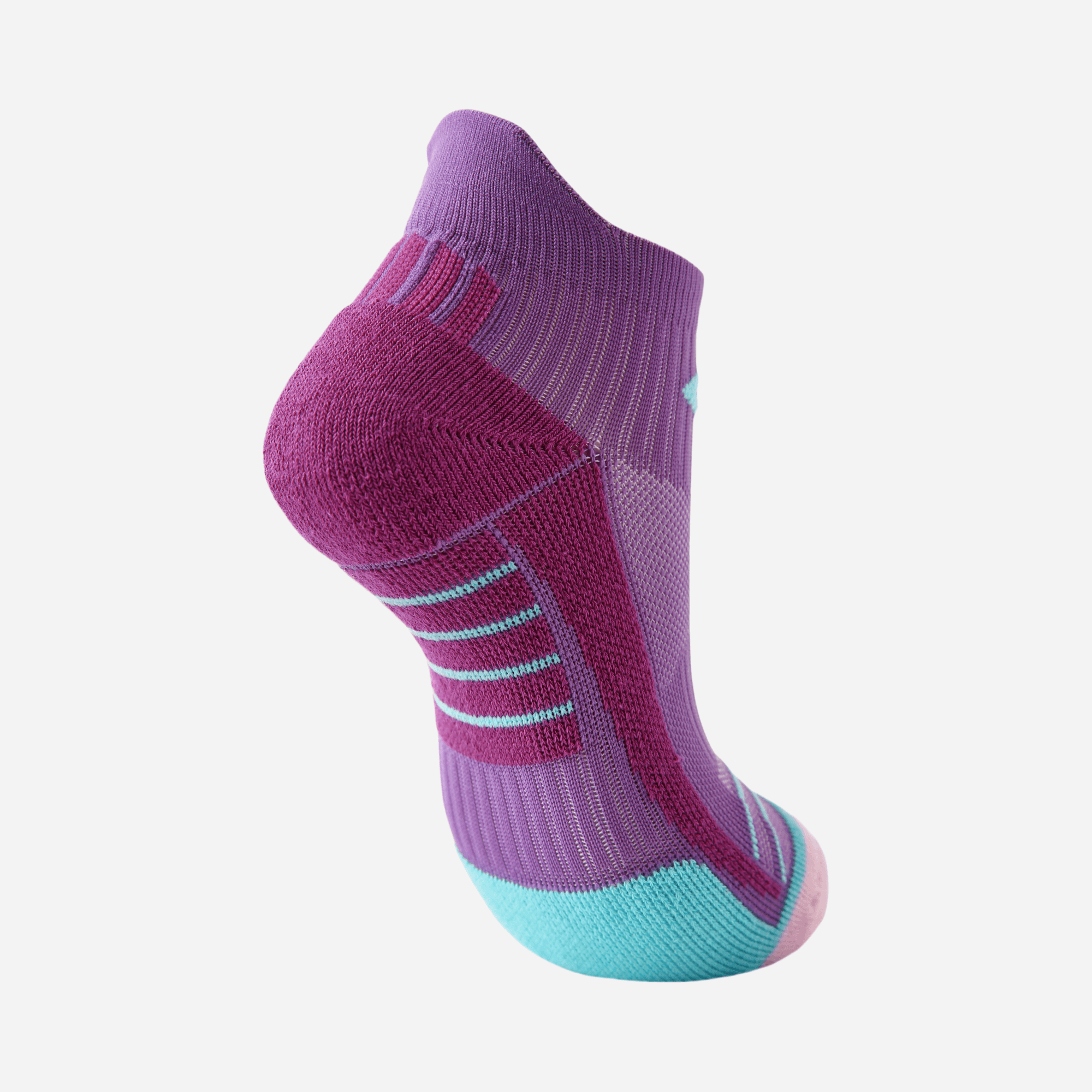 Women's Performance Cushioned Ankle Socks - Purple & Teal