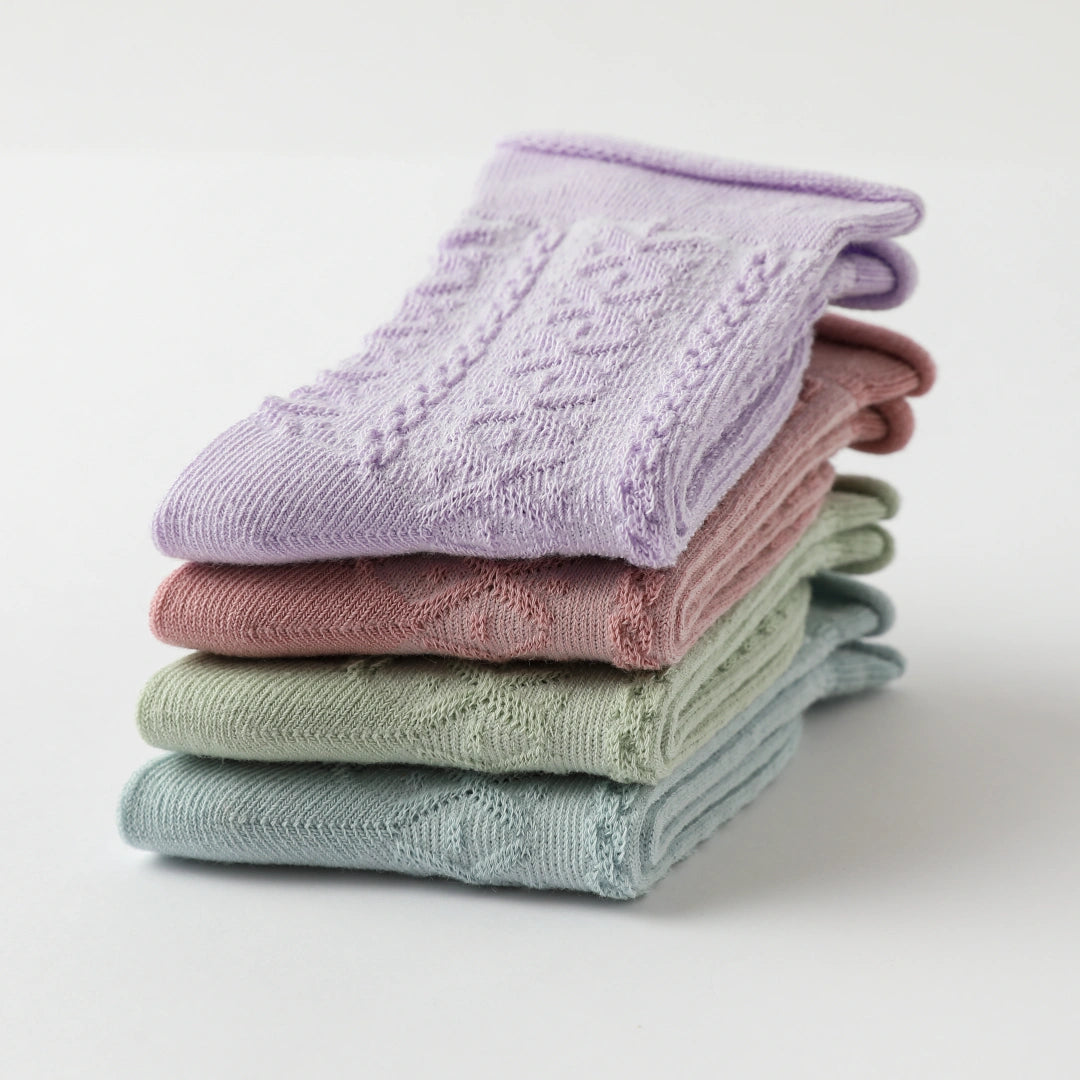 Baby’s Summer Pastel Mesh Socks 4-Pack