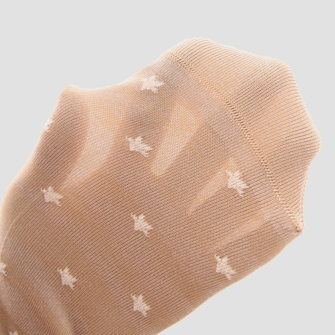Women's Shimmer Star Knee-High Socks - product photo showing seamless stretch comfort