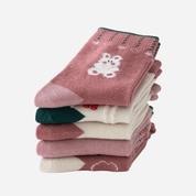 Kid's Girls' Bear & Berry Crew Socks - 5 Pairs - Weavasocks