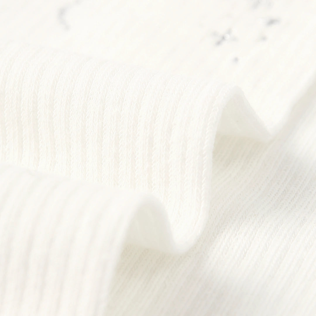 Women's Sheer Diamante Bow Calf Socks - product photo showing seamless stretch comfort