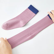 Kid‘s Retro Color-Block 97.1% Cotton Crew 5-Pack