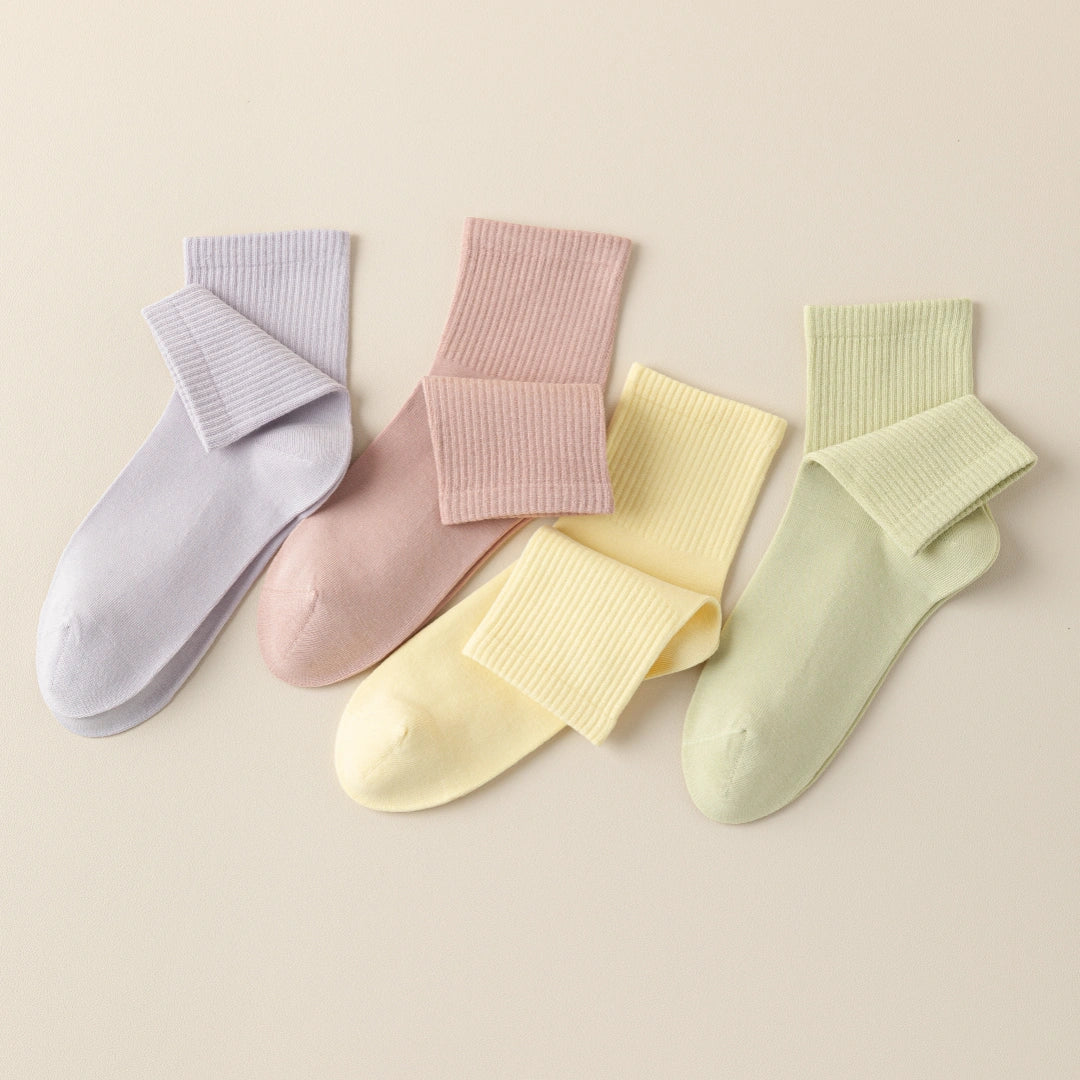Women's 98% Cotton Essential Solid Quarter Socks
