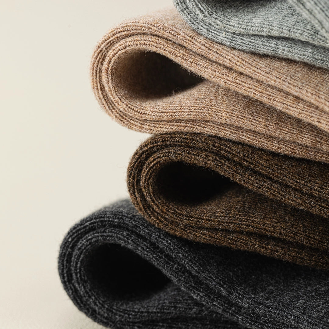 Men's 98% Cotton Heathered Business Crew Socks