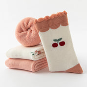 Baby’s Sweet Cherry Winter Thick Terry Socks 3-Pack