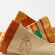 Baby’s Happy Harvest & Persimmon Cotton Crew Socks 4-Pack
