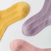 Kids' Organic Cotton Mesh Quarter Socks (4-Pack) - sock set showing breathable mesh comfort