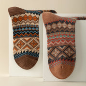 Men's Vintage Fair Isle Crew Socks