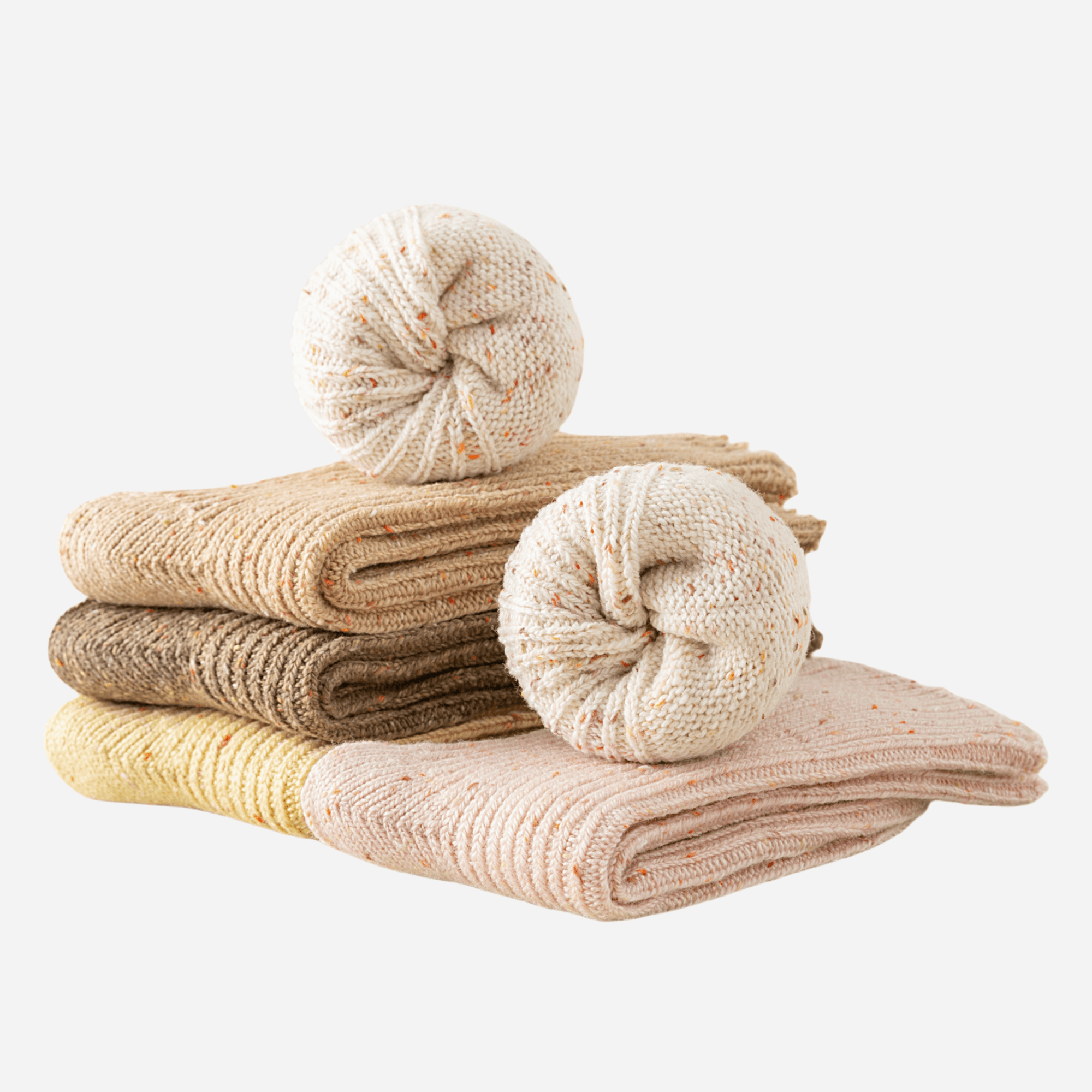 Women's Cozy Flecked Ribbed Socks - 4 Pairs