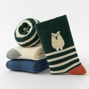 Baby’s Cozy Winter Terry Crew Socks Bear & Forest 3-Pack