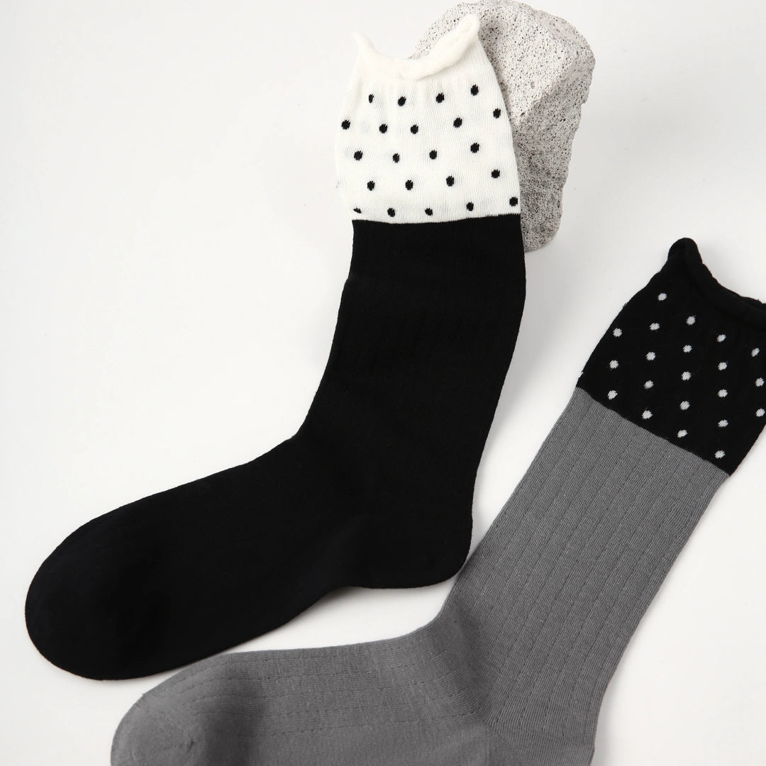 Women's Sheer Ruffle Cuff Socks - detail photo showing seamless stretch comfort