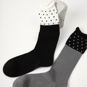 Women's Sheer Ruffle Cuff Socks - detail photo showing seamless stretch comfort