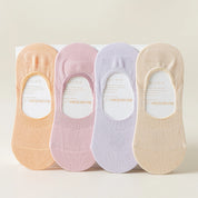 Women's 95% Cotton Ultra-Thin Mesh No-Show Socks - product photo showing breathable mesh comfort