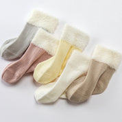 Baby’s Snowy Day' Fuzzy Chenille Cuff Boot Socks