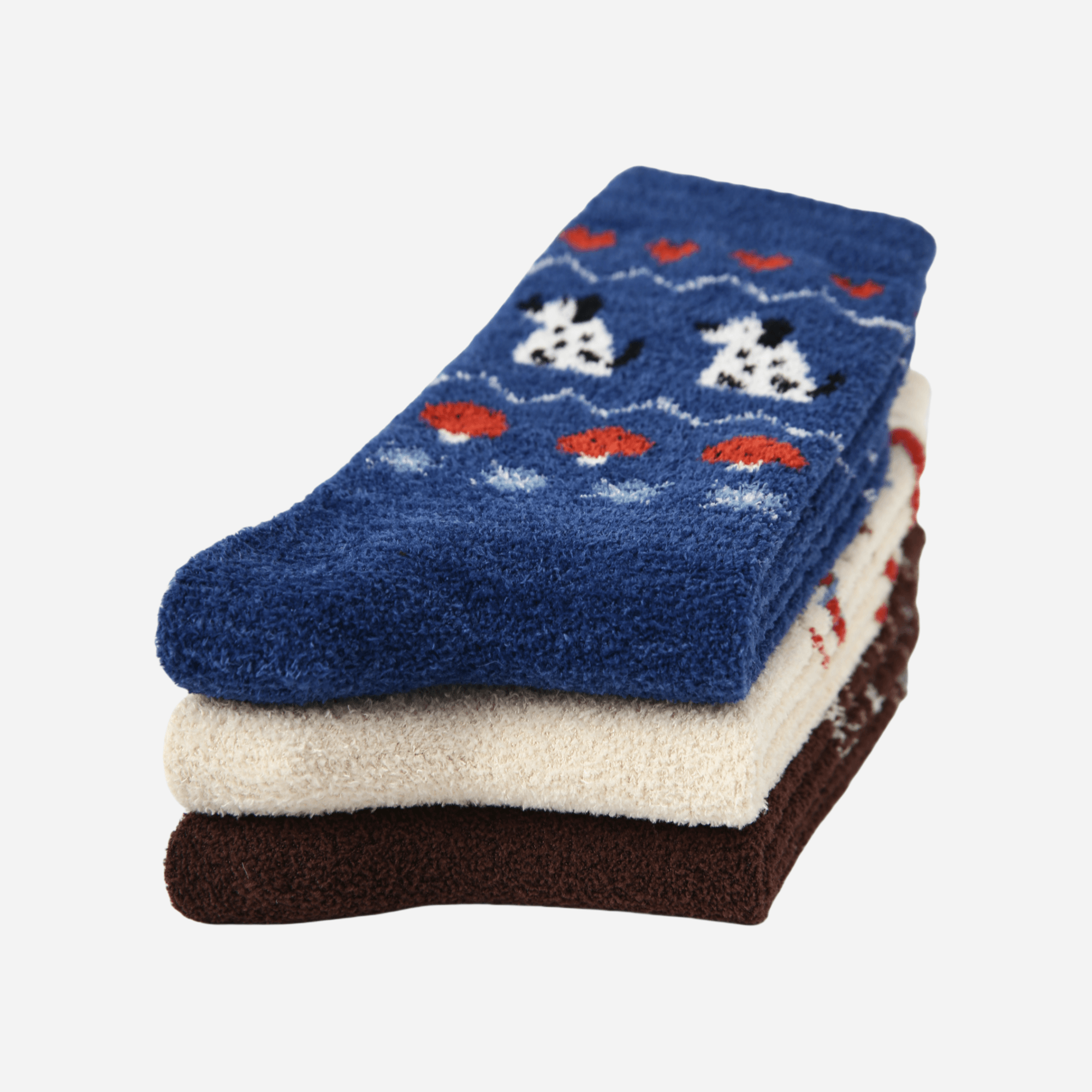 Women's Fuzzy Cabin Crew Socks - 3 pairs
