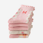 Kid's Girls' Bow & Floral Crew Socks - 5 Pairs - Weavasocks