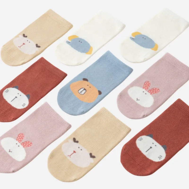 Babies' Baby Non-Slip Floor Socks -3 Pairs