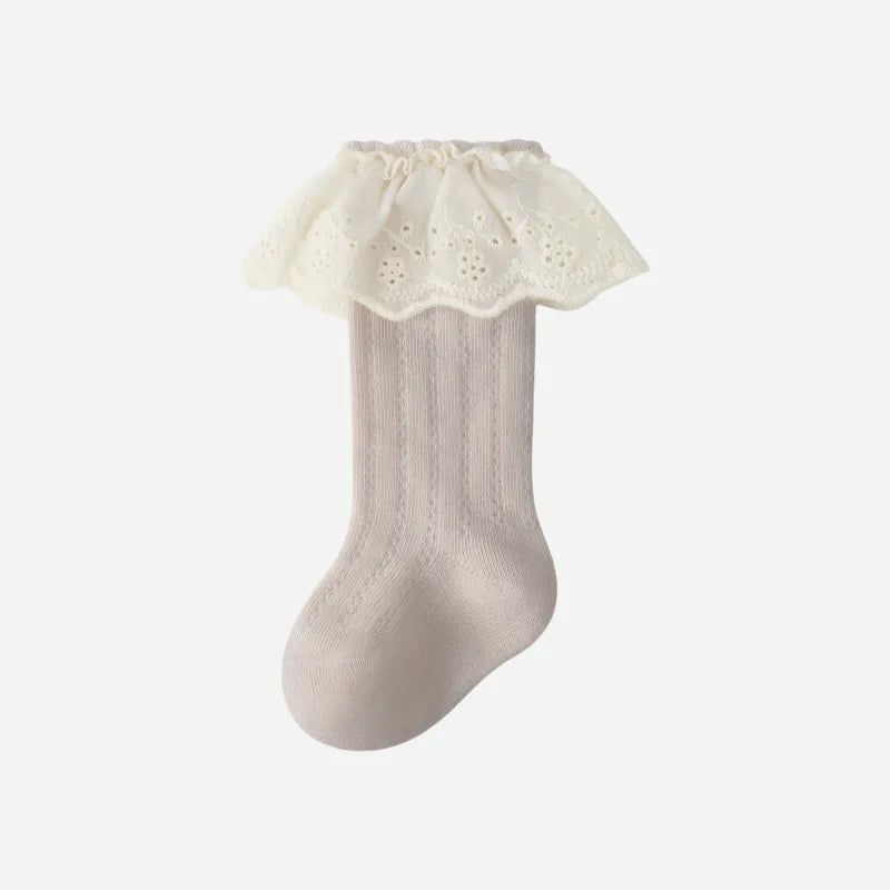 Babies Victorian Lace Knee Highs-3 Pairs