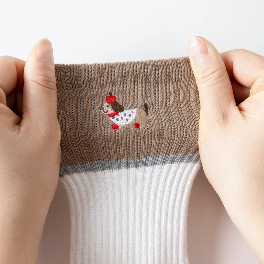 Women's 92% Cotton Yoga Mesh Crew Socks - product photo showing secure grip comfort