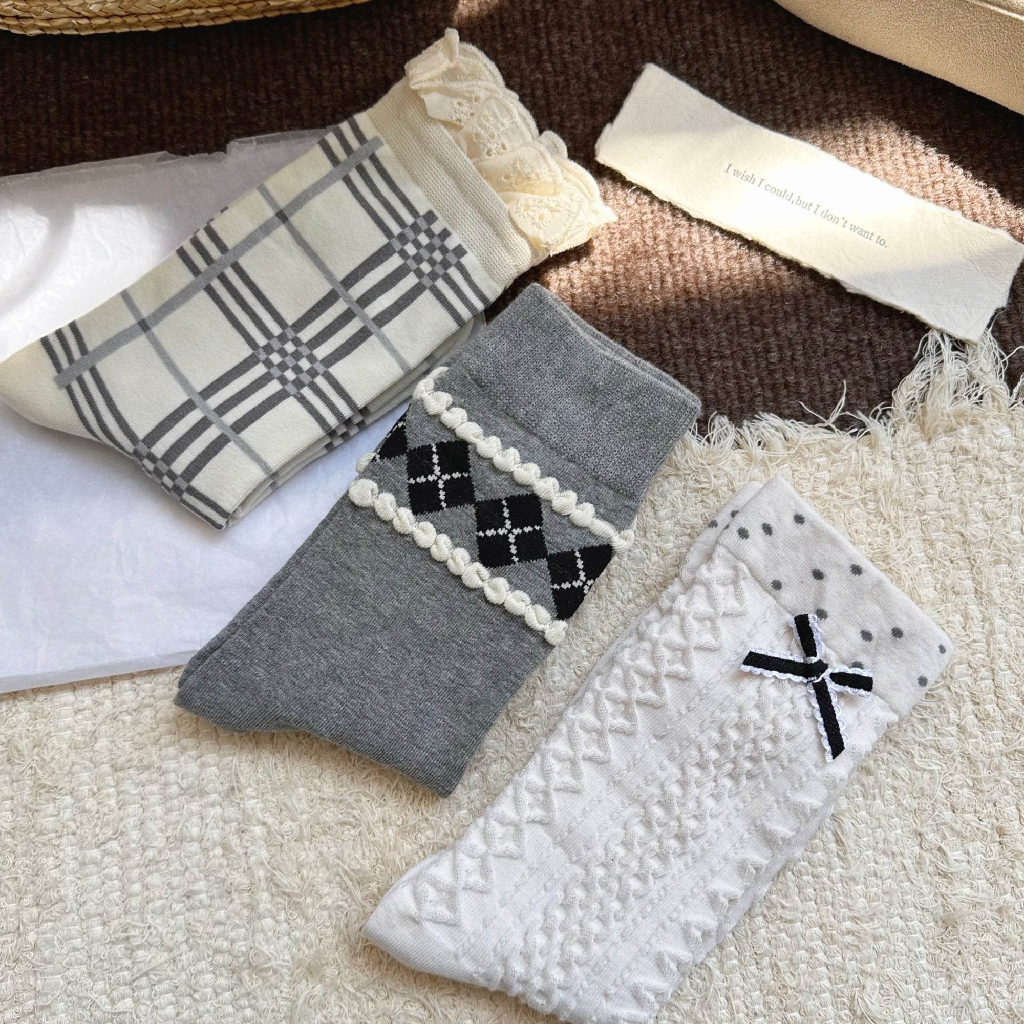 Women's Coquette Aesthetic Crew Socks - Single Pair