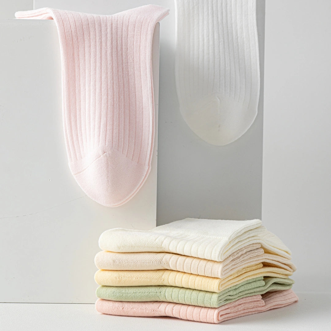 Women's 92% Cotton Candy-Colored Ankle Socks - product photo showing soft cotton comfort