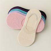 Women's Mulberry Silk & Modal Ultra-Thin No-Show Socks - product photo showing modal and mulberry silk comfort