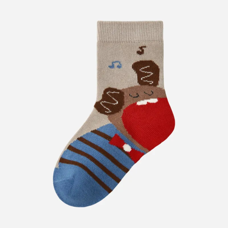 Kid's Musical Animals Novelty Socks - 5 Pairs