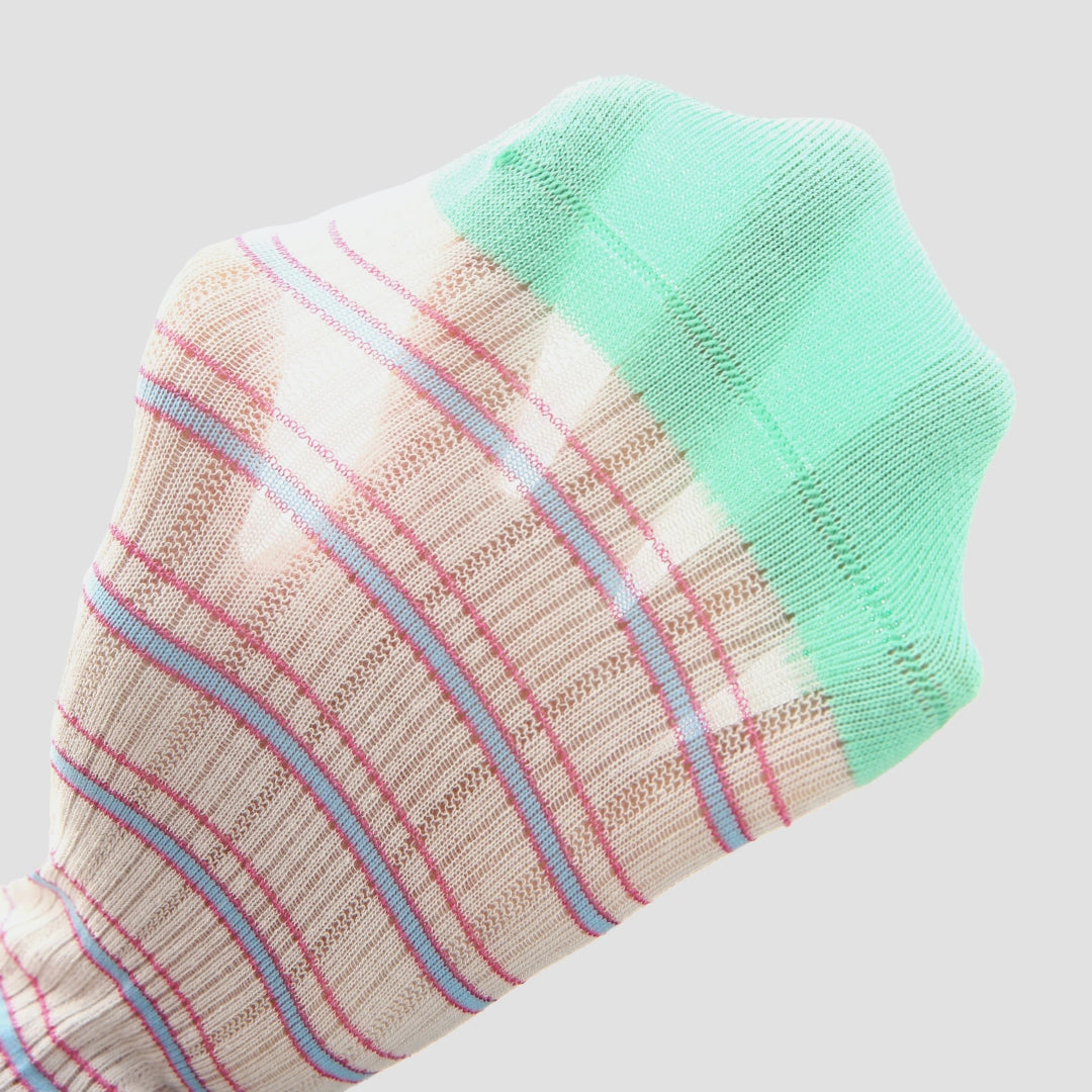 Women's Artistic Floral Mesh Crew Socks (3-Pack) - sock set showing breathable mesh comfort