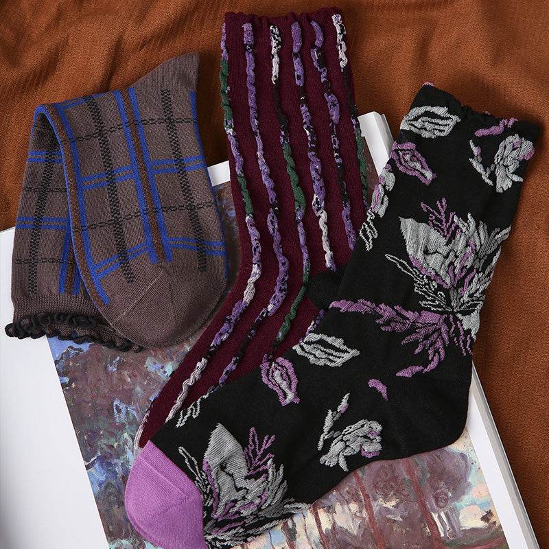 Women's Artsy Texture Crew Socks - 3 pairs