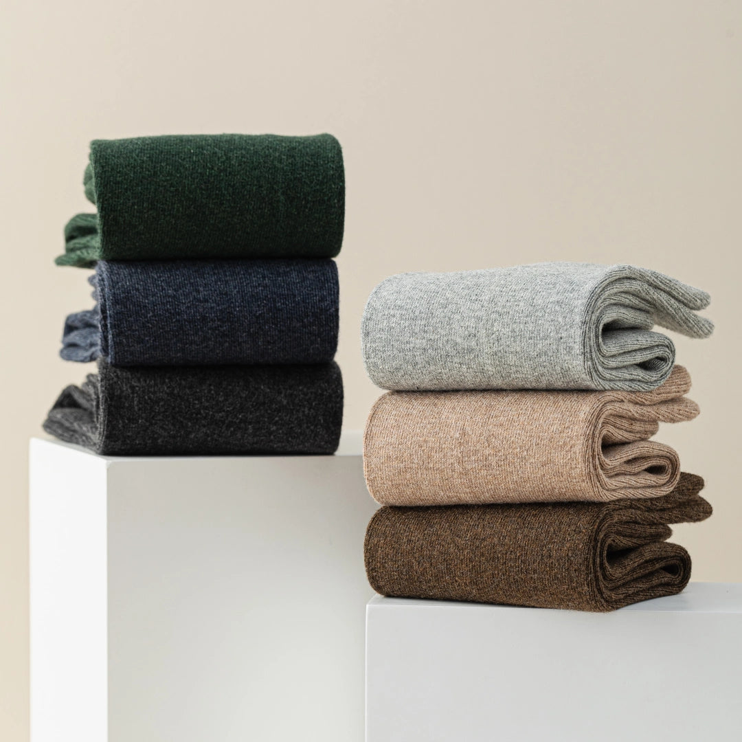 Men's Heathered 98% Cotton Loose Top Socks