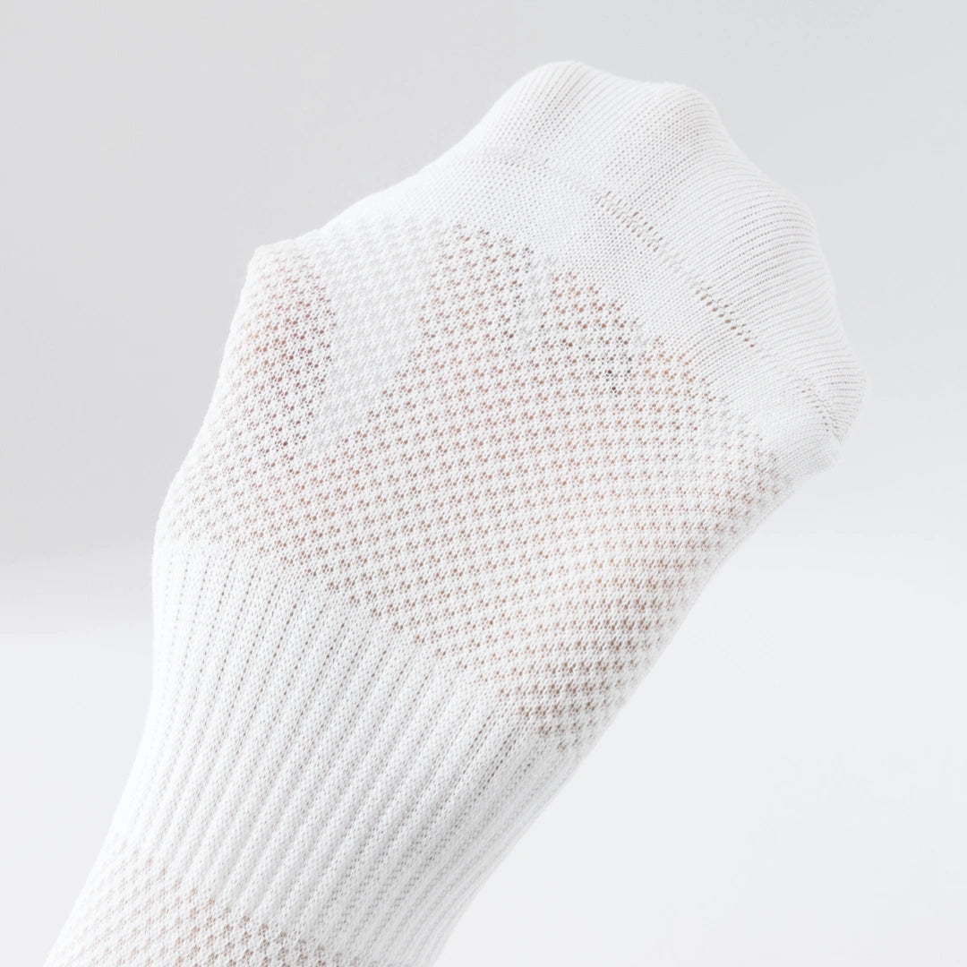 "Titan Mesh" Big & Tall Men's Crew Socks - product photo showing breathable mesh comfort