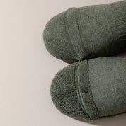 Men's Heather Terry Cushion 92% Cotton Quarter Socks - product photo showing cushioned comfort