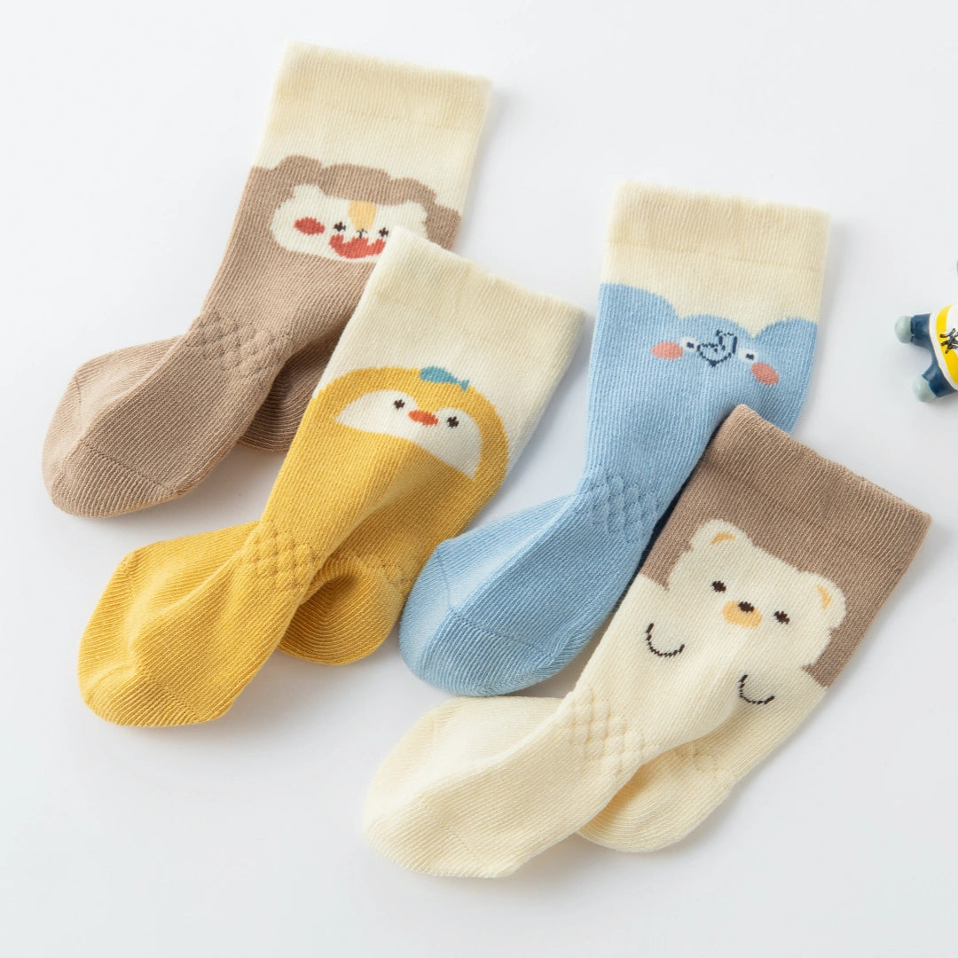 Baby’s Nordic Animal Crew Socks 4-Pack