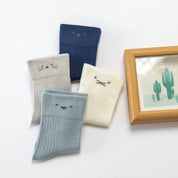 Baby’s Minimalist Line Art Ribbed Crew 4-Pack