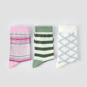 Women's Metallic Shimmer Mesh Crew Socks (3-Pack) - sock set showing breathable mesh comfort