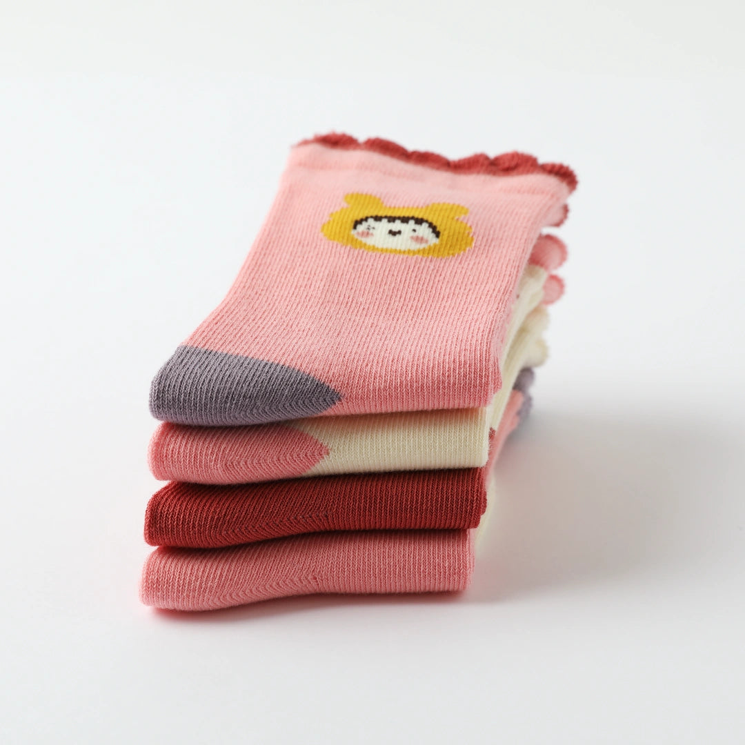 Baby’s Sweetheart & Carrot Ruffle Socks 4-Pack