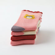 Baby’s Sweetheart & Carrot Ruffle Socks 4-Pack
