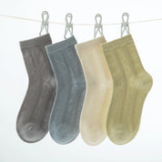 Kids' Organic Cotton Mesh Quarter Socks 4-Pack - sock set showing breathable mesh comfort
