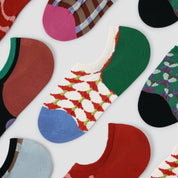 Women's Designer Jacquard No-Show Socks (5-Pack) - sock set showing secure grip comfort