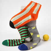 "Geometric Muse" Textured Pattern Ankle Socks 3-Pack