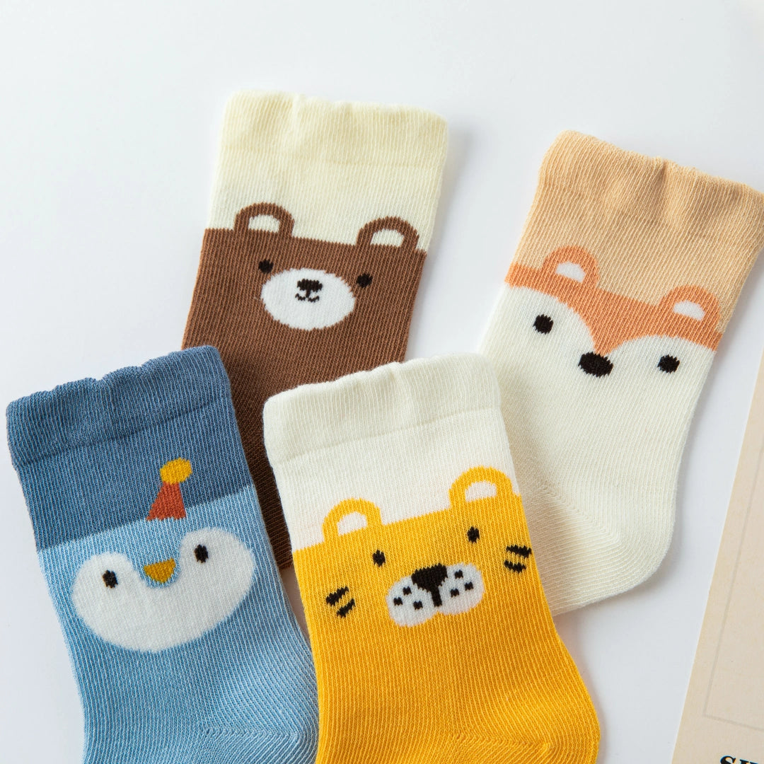 Baby’s Animal Parade Crew Socks 4-Pack