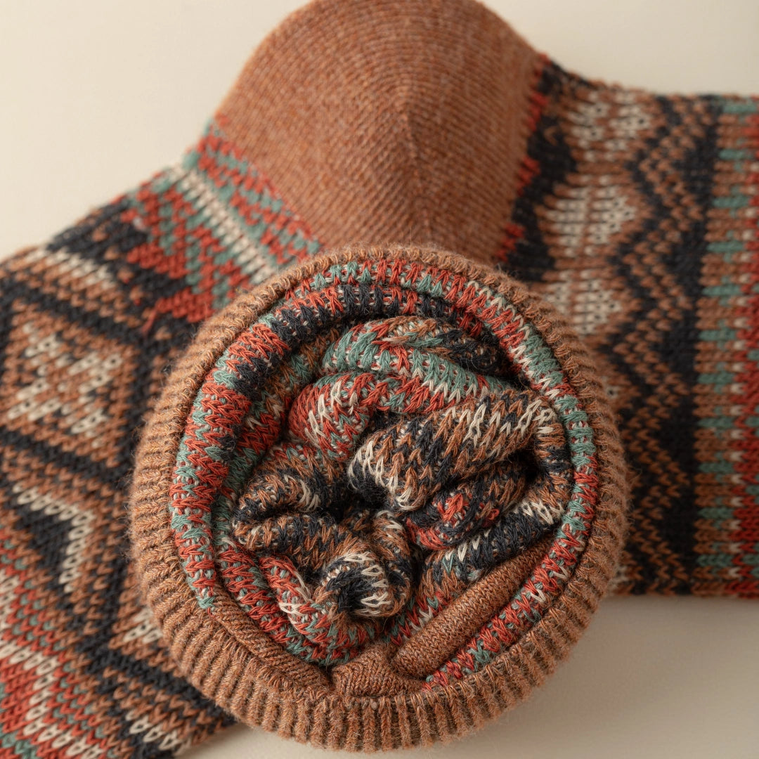 Men's Vintage Fair Isle Crew Socks