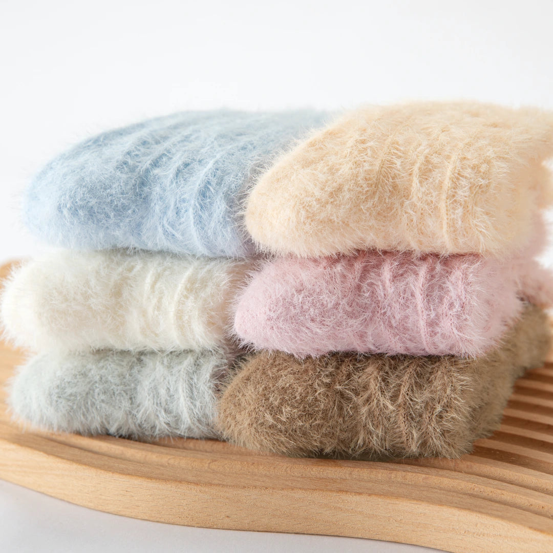 Baby’s Winter Marshmallow' Mink Velvet Fuzzy Crew