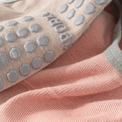 Women's Mercerized 92% Cotton Pilates Socks - product photo showing secure grip comfort